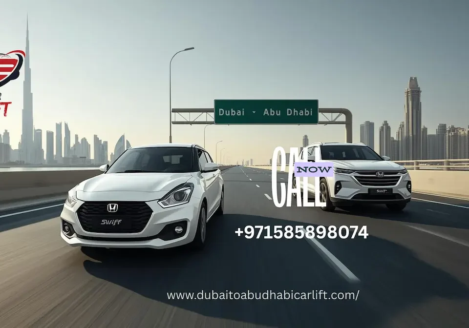 Dubai to Abu Dhabi car lift